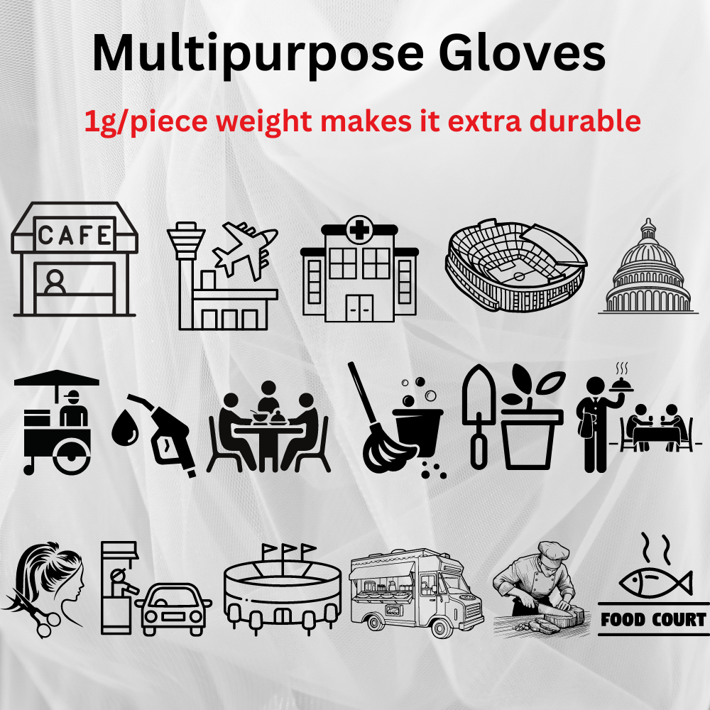 Table Top Dinning Gloves, Individually Wrapped