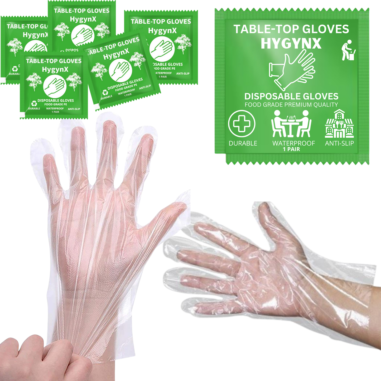 Table Top Dinning Gloves, Individually Wrapped