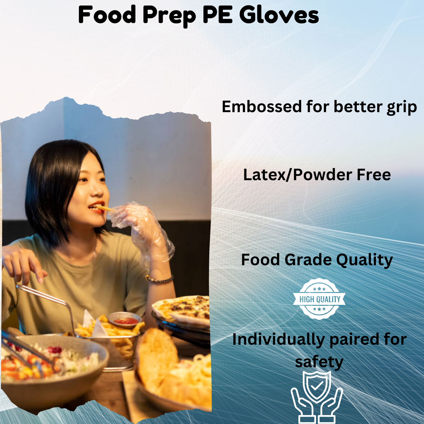 Table Top Dinning Gloves, Individually Wrapped