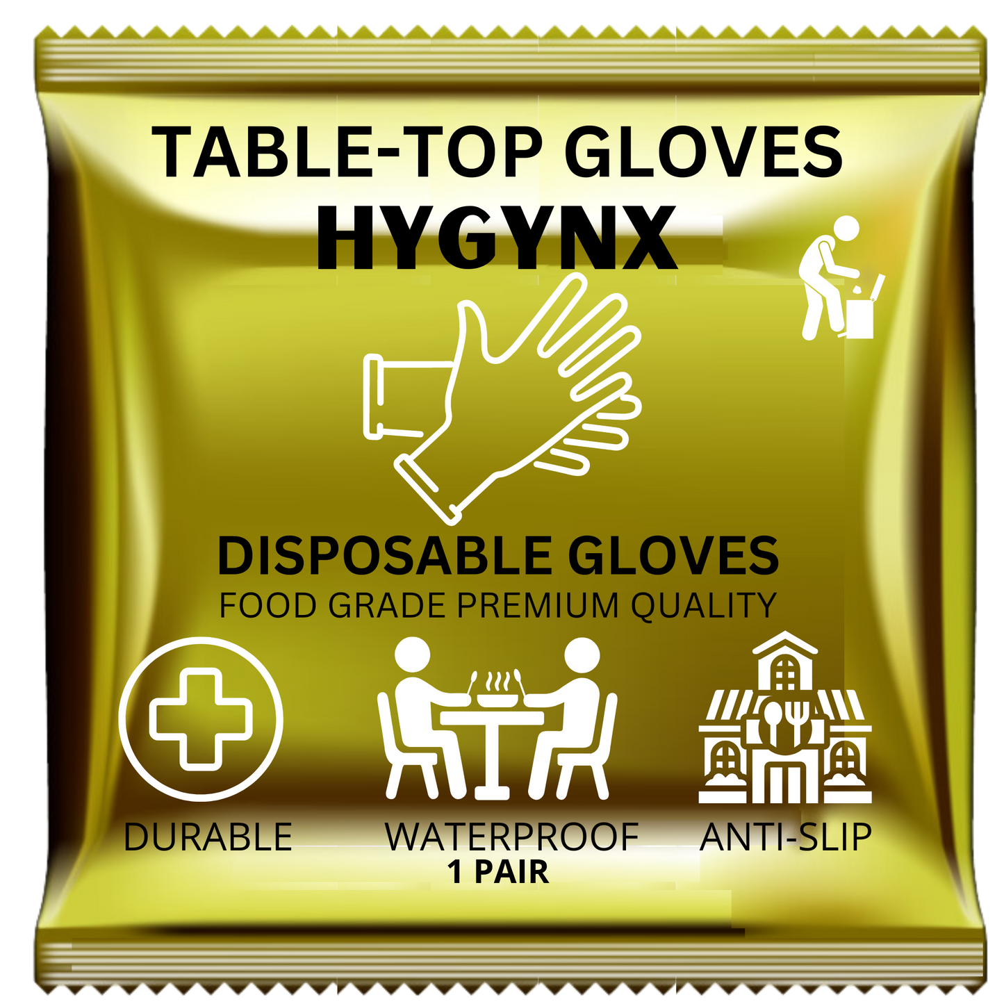 Table Top Dinning Gloves, Individually Wrapped